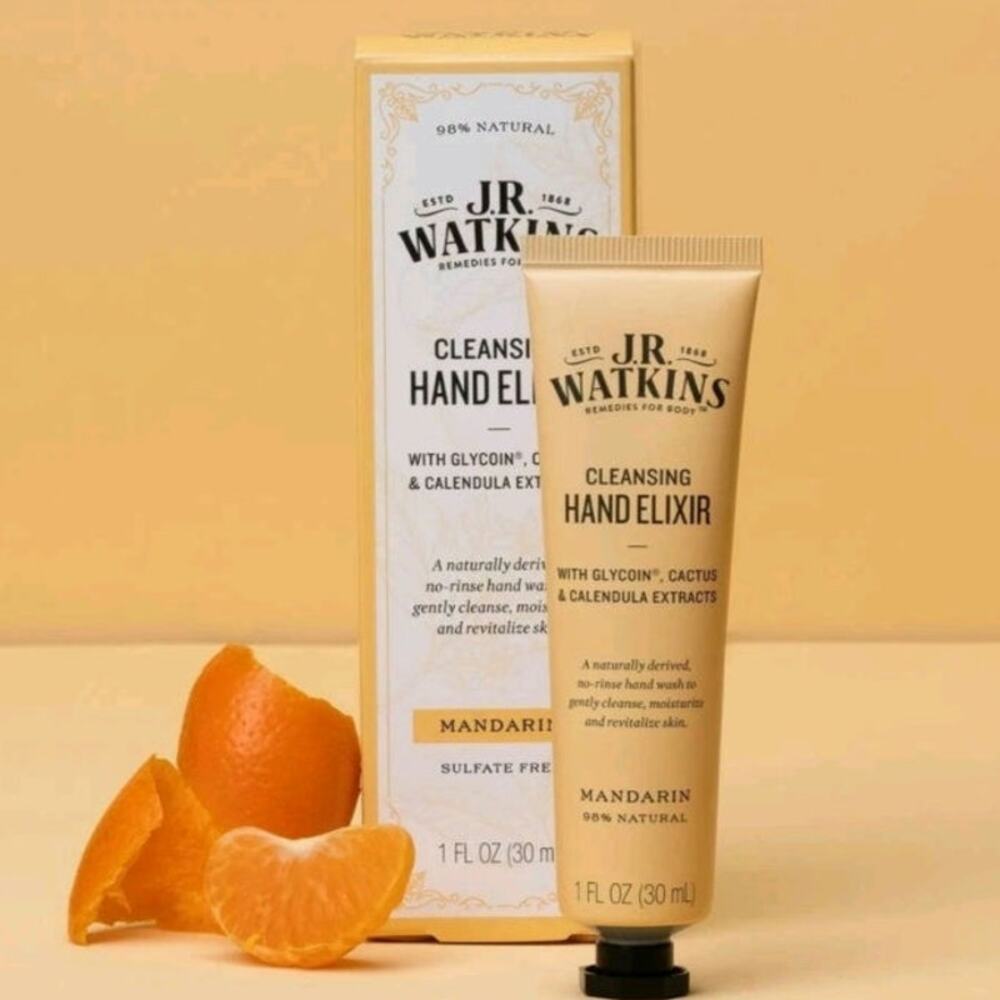 J.R. Watkins Cleansing Hand Elixir Mandarin 1 fl oz 98% Natural